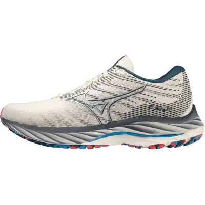 Mizuno Wave Rider 26 W Löparskor Snow White/Silver/Ibiza Blue, UK 5