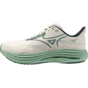 Mizuno Wave Rider 29 M Löparskor Snow White/Bistro Green/Creme de Menthe, UK 10,5