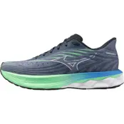 Mizuno Wave Skyrise 6 M Löparskor Vintage Indigo/White/Neo Mint, UK 9,5