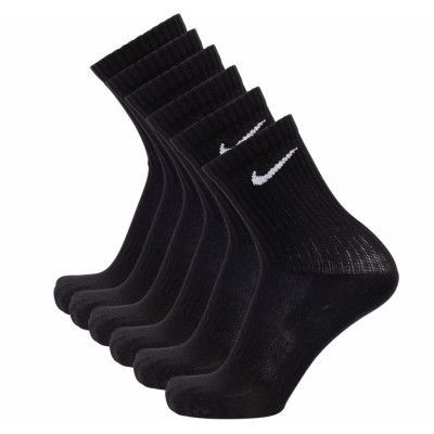 6-Pack Nike Sportsockar Cushion Crew, Black/White, L,  Bomullsstrumpor