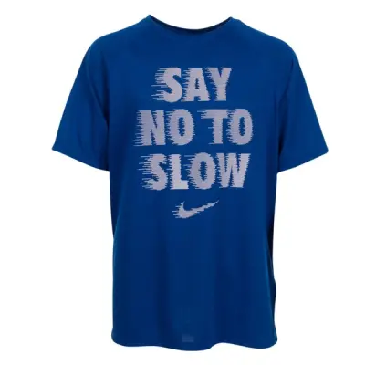 B Nk Dry Tee Leg Rag Say No, Blue Jay/White, S,  T-Shirts