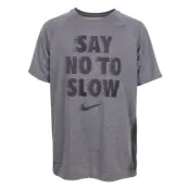 B Nk Dry Tee Leg Rag Say No, Dk Grey Heather/Black, L,  T-Shirts