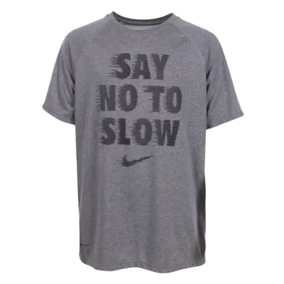 B Nk Dry Tee Leg Rag Say No, Dk Grey Heather/Black, L,  T-Shirts