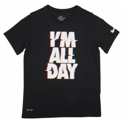 B Nk Dry Tee Ss All Day, Black/White, L,  Nike