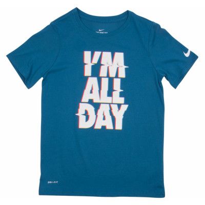 B Nk Dry Tee Ss All Day, Industrial Blue/White, Xs,  Nike