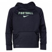 B Nk Thrma Hoodie Po Ftbl, Black/Black/Lime Blast, Xl, Nike