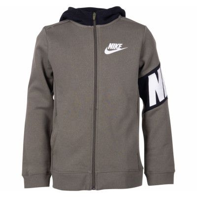 B Nsw Core Amplify Fz Hoodie, Medium Olive/Black/Medium Oliv, Xl,  Nike