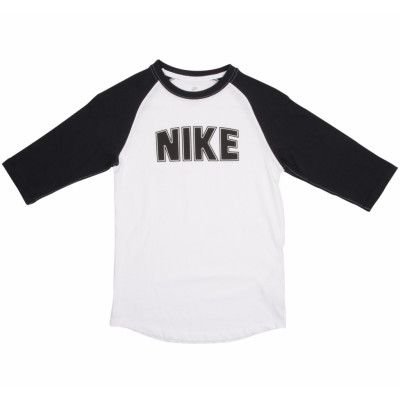 B Nsw Tee 3/4 Contender, White/Black/Black, Xs,  Nike