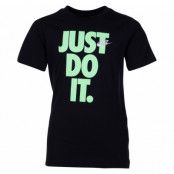 B Nsw Tee Jdi Stack, Black/Lime Blast, L,  Nike