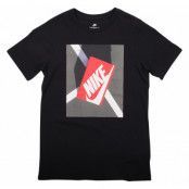 b nsw tee ss shoe box, black/stealth, l,  nike