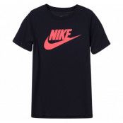 ctn crew fut icon td tee yth, black/rush coral, m,  nike