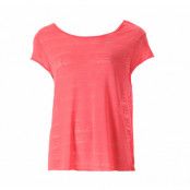 Df Touch Breeze Stripe Ss, Geranium/Reflective Silv, S,  T-Shirts