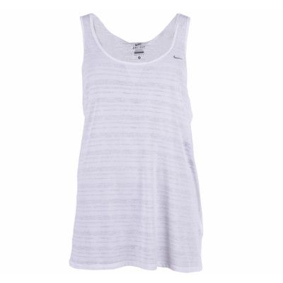 Df Touch Breeze Stripe Tank, White/Reflective Silv, M,  Nike