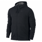 Dri-Fit Training Fleece Fz Hdy, Black/Black, S, T-Shirts