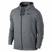 Dri-Fit Training Fleece Fz Hdy, Cool Grey/Black, L, T-Shirts