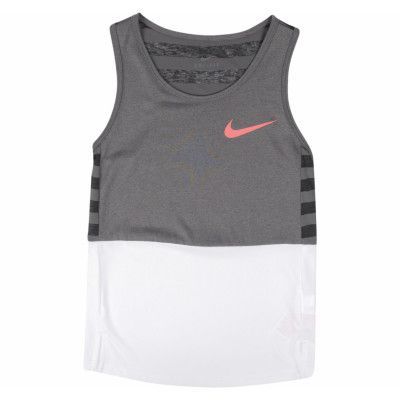 G Nk Dry Tank Mds, Dark Grey/White/Sea Coral, L,  Linnen