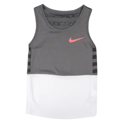 G Nk Dry Tank Mds, Dark Grey/White/Sea Coral, L,  Linnen