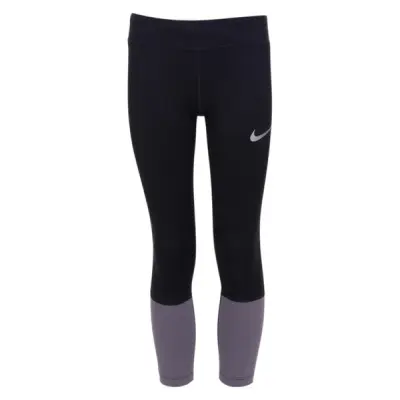 G Nk Pwr Tght Crop, Black/Gunsmoke, L,  Träningstights