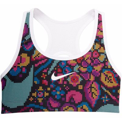 G Np Bra Classic Rev Aop Femme, Black/White/White/White, Xs,  Nike