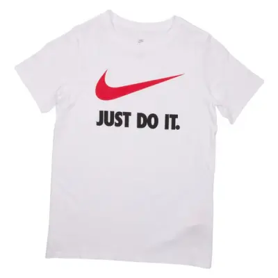 Jdi Swoosh Tee Yth, White/University Red, L,  Nike