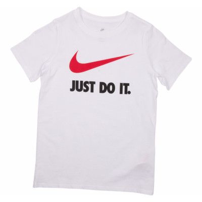 Jdi Swoosh Tee Yth, White/University Red, M,  Nike