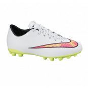 Jr Mercurial Victory V Ag, White/Volt-Hyper Pink-Black, 29.5