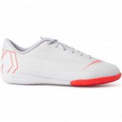 Jr Vaporx 12 Academy Gs Ic, Wolf Grey/Lt Crimson-Pure Plat, 33.5