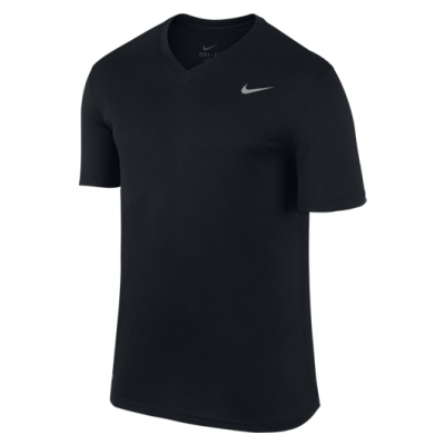 Legend 2.0 Ss V-Neck Tee, Black/Black/Matte Silver, Xl,  Nike
