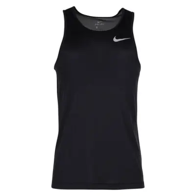M Nk Brthe Run Tank, Black/Reflective Silv, L,  Linnen