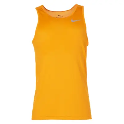 M Nk Brthe Run Tank, Orange Peel/Reflective Silv, M,  Nike