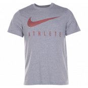 M Nk Dry Tee Db Swsh Ath Ssnl, Dk Grey Heather, Mt, T-Shirts