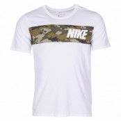 m nk dry tee dfc block camo, white/neutral olive, l,  nike