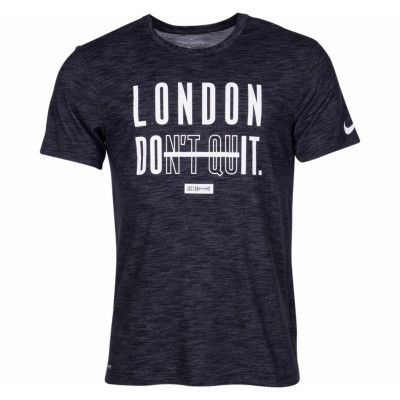 M Nk Dry Tee Dfc Jdq Lon Slub, Black/Htr, M,  Nike