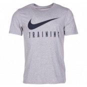 M Nk Dry Tee Nike Train, Dk Grey Heather/Obsidian, S,  Nike