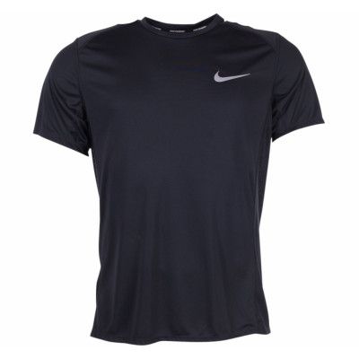 M Nk Miler Top Ss, Black/Black, L,  Nike