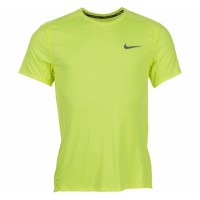 M Nk Miler Top Ss, Volt/Volt, L,  Nike