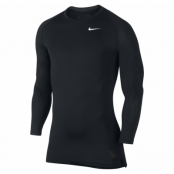 M Np Top Comp Ls Crw, Black/Dark Grey/White, M,  Nike