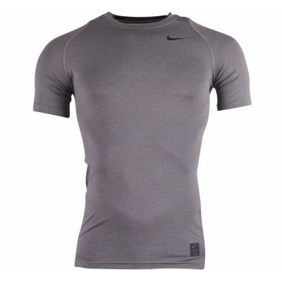 M Np Top Comp Ss, Carbon Heather/Black/Black, Xl,  Nike