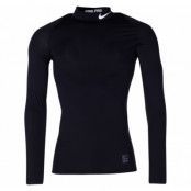 M Np Top Ls Comp Mock, Black/White/White, L,  Nike