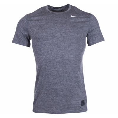 M Np Top Ss Fttd Heather, Black/Black/White, M,  Nike