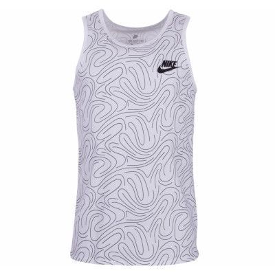 M Nsw Tank Swsh Pls Aop, White/Black, Xs,  Nike