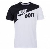 M Nsw Tee Asym Jdi, White/Black/Black, S, Nike