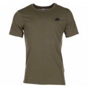 M Nsw Tee Club Embrd Ftra, Olive Canvas/Black, Xl,  Nike