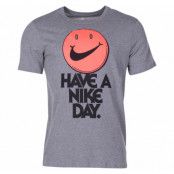 M Nsw Tee Cncpt Blue 3, Dk Grey Heather/Bright Mango, M,  Nike