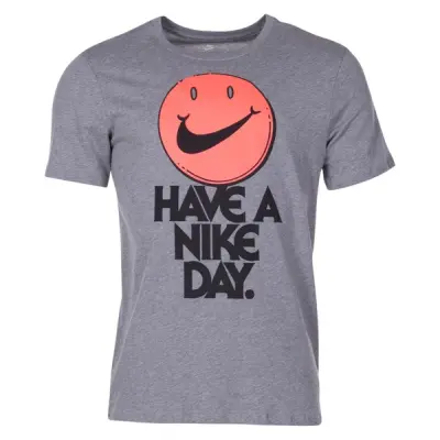 M Nsw Tee Cncpt Blue 3, Dk Grey Heather/Bright Mango, Xxl,  Nike