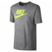 M Nsw Tee Icon Futura, Dk Grey Heather/Volt, L,  Nike