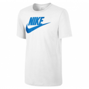 M Nsw Tee Icon Futura, White/White/Photo Blue, L,  Nike