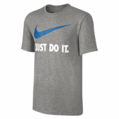 M Nsw Tee Jdi Swoosh New, Dk Grey Heather/Lt Photo Blue, L,  Nike