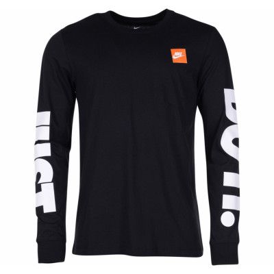M Nsw Tee Ls Hbr 1, Black/White, L,  Nike