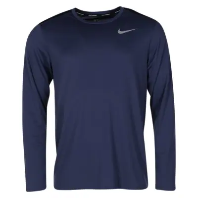 Men's Nike Breathe Running Top, Thunder Blue/Dark Obsidian, Xl,  Nike